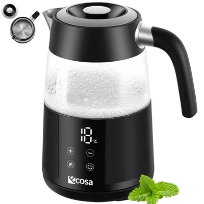 Wasserkocher 1,7L, 2200W, Temperaturwahl 40-100°C, Touch-Display