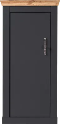 Produktbild von Highboard Kommode im Landhaus Stil CESENA-61 in anthrazit mit Wotan Eiche Nb., B/H/T ca. 72/146/38 cm