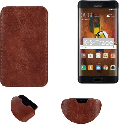 Produktbild von K-S-Trade Schutzhülle Handyhülle kompatibel mit Huawei Mate 9 Pro Handytasche Kunstleder Sleeve in braun