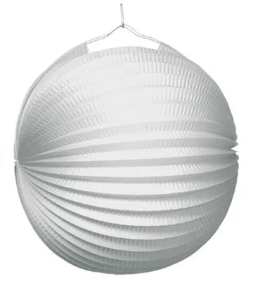 Obrázok produktu pre Priehľadný papierový lampáš 25 cm - biely