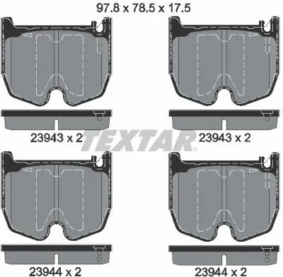 Produktbild von Textar Bremsbeläge vorne für Mercedes CLS S-Klasse SL