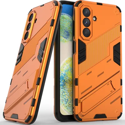Produktbild von Armor Hülle für Samsung Galaxy A26 Hybrid PC TPU Bumper Stoßfestes Schutzhülle mit Standfunktion Orange