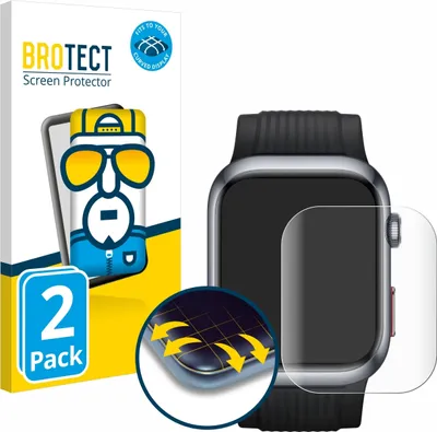 Produktbild von 2x BROTECT Fullscreen Schutzfolie für Huawei Watch D2 Displayschutz Folie Fullcover Klar Transparent