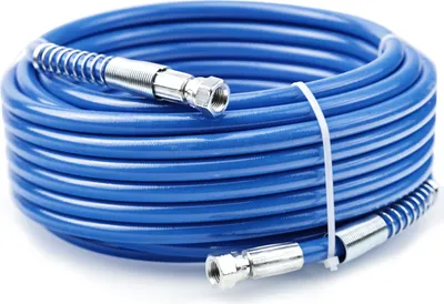 Produktbild von Rosfix Farbspritzschlauch TPU 10m – 1/4" Innengewinde, 228bar | Drehbare Anschlüsse, knickfest & Abriebfest | Für Airless Farbspritzgeräte
