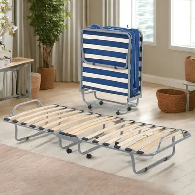 Immagine prodotto di Talamo Italia Letto Pieghevole Akai 32x80 cm Nero, Materasso Incluso Sfoderabile  Italy