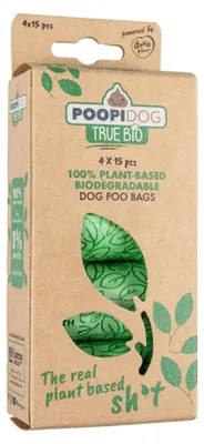 Obrázek produktu pro Sáčky na psí exkrementy Poopidog true- 4 x 15 kusů