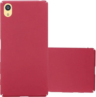 Produktbild von Cadorabo Schutzhülle für Sony Xperia Z5 PREMIUM Hülle in Rot Etui Hard Case Handyhülle Cover
