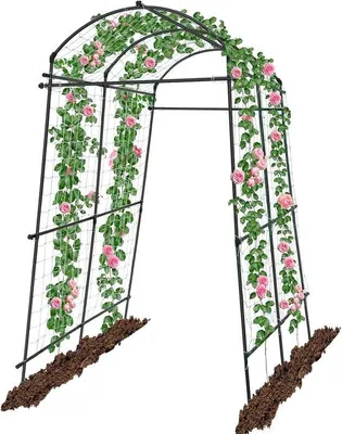 Produktbild von Famanu Gartenbogen für Kletterpflanzen und Gemüse - Robuste Metallkonstruktion