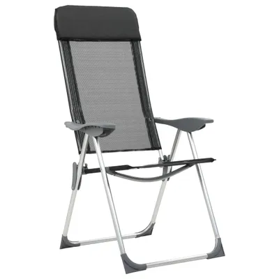 Produktbild von "im Sonderangebot" Klappbare Campingstühle 2 Stk. Aluminium Schwarz DEMöbel 2113299
