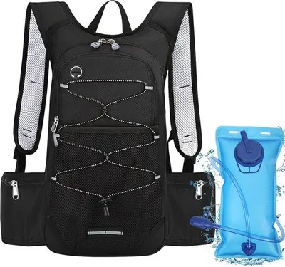 Produktbild von Hydratationsrucksack mit 2L Wasserbeutel für Outdoor-Aktivitäten | Leichtgewicht und bequem | Ideal für Radfahren, Laufen, Wandern und Klettern