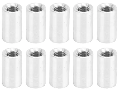 Produktbild von 10 Stück runde Abstandshalter aus Aluminiumlegierung mit Innengewinde, Säulen-Verbindungssäulen-Abstandshalter, M4 x 0,7 mm, Länge 12 mm