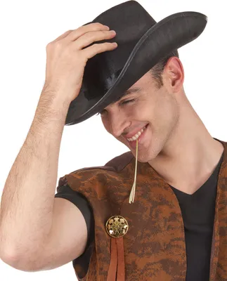Immagine prodotto di Cappello classico da cowboy nero - taglia unica