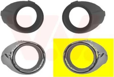 Produktbild von VAN WEZEL Lüftungsgitter Grill Stoßfänger für FORD Fiesta Mk6 Schrägheck (JA8, JR8) mit Loch/Löchern für Nebellampen Chrom