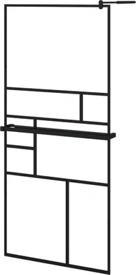 Obrázek produktu pro vidaXL Sprchová stěna s policí pro sprchový kout 90x195 cm ESG černá