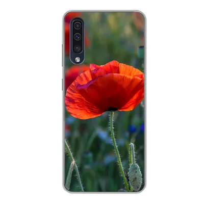 Produktbild von MuchoWow® Handyhülle Schutzhülle Hülle für Samsung Galaxy A50 Bunte Mohnblumen in den Niederlanden Silikon Softcase Handy Hülle - Mobiltelefonhülle