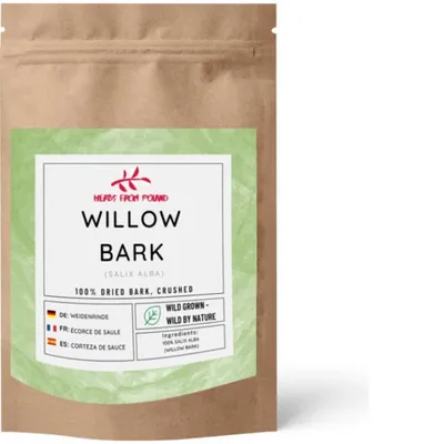 Produktbild von Herbs from Poland Weidenrinde, Natürliches Schmerzmittel & Entzündungshemmer, Unterstützt Gelenke & Fieberreduktion, 100% Natürlich – 500g