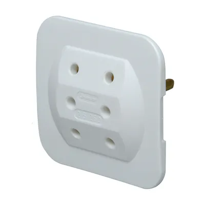 Image de Kopp Elektrotechnik 174902005 Kopp Adaptateur triple Euro, extra plat, blanc
