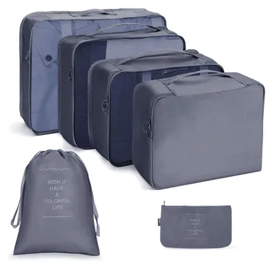 Produktbild von Reisorganizer Set - 6-teilig - Wasserfest und Transparente Netztaschen