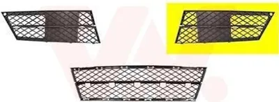 Image de VAN WEZEL Grille d'aération Pare-chocs pour BMW 5 Berline (E60)