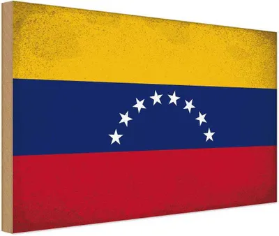 Produktbild von vianmo Holzschild 30x40 cm Venezuela Flagge Fahne Wappen
