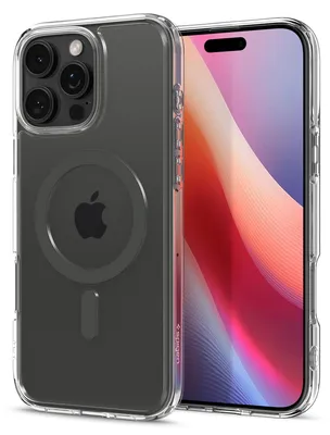 Produktbild von Spigen Ultra Hybrid (MagFit), Cover, Apple, iPhone 16 Pro, 16 cm (6.3"), Graphit, Transparent