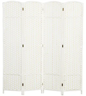 Produktbild von 4-teiliger Raumteiler - Raumteiler | Farbe: Weiß | Abmessungen: 1,6x160x170 cm