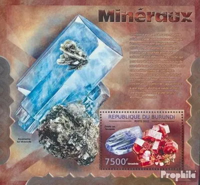 Produktbild von Briefmarken Burundi 2012 Mi Block250 (kompl.Ausg.) postfrisch Mineralien
