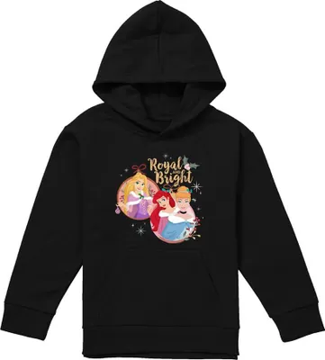 Produktbild von Disney Princess - "Royal And Bright" Kapuzenpullover für Kinder, weihnachtliches Design TV22996 (128) (Schwarz)