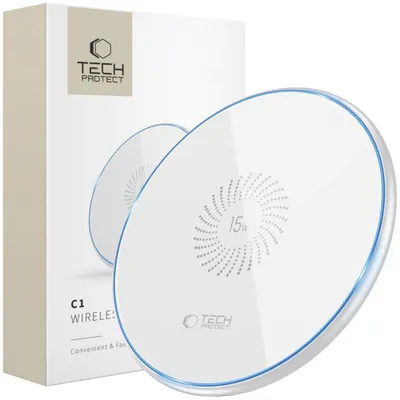 Obrázok produktu pre Tech-Protect Qi15W-C1 Bezdrôtová Nabíjačka 15W Biela