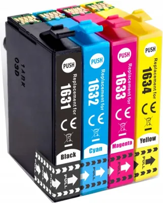 Produktbild von 4x Tintenpatronen für Epson, Ersatzpatronen-Set 1631xl 1632xl 1633 xl 1634xl CYMK