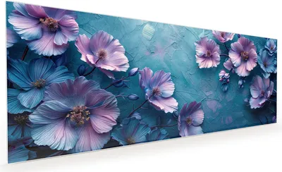 Produktbild von Küchenrückwand Spritzschutz Glas mit Motiv Blumenmuster 40 x 40 cm