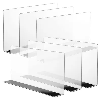 Produktbild von 6 Stück L-förmige PVC-Regaltrenner Transparente Regalteiler für Supermarktregale zur Produktorganisation und Platzoptimierung