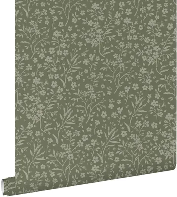 Zdjęcie produktu dla ESTAhome Tapeta kwiaty ciemnej zieleni 50 x 900 cm