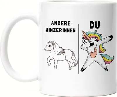 Produktbild von Andere Winzerinnen Du Tasse Pferd Einhorn Humor Lustig Unicorn Geschenk Apotheke
