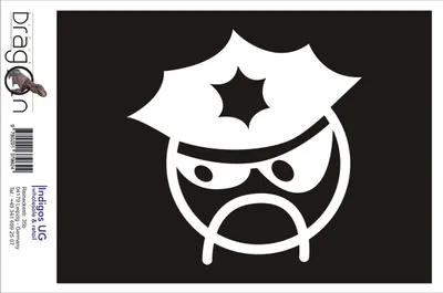 Produktbild von Aufkleber / Autoaufkleber - JDM / Die cut / Auto / OEM - Police - 210x210mm gold - Heckscheibe / Heckscheibenaufkleber