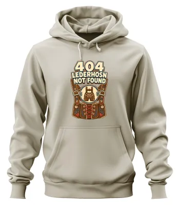 Produktbild von 404 Lederhosn Not Found Lustig Lederhose Hoodie Kapuzenpullover, Natur, XL