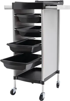 Produktbild von Salonní kadeřnický vozík s kolečky 6 stupňovitých zásuvek Bílý
