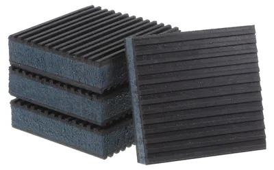4 Gummi-Antivibrationspads 3" x 3" x 7/8", rutschfest, geräuschreduzierend