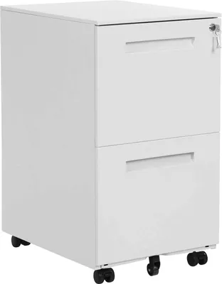 Produktbild von Famanu Ladeblock - Archivschrank mit 2 Schubladen und Schloss - Weiß