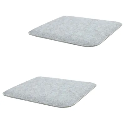 Produktbild von Sitzkissen GRACE im 2er Pack, quadratisches Stuhlkissen aus Filzstoff, bequemes Sitzpolster mit Noppen, schönes Stuhlpolster in grau