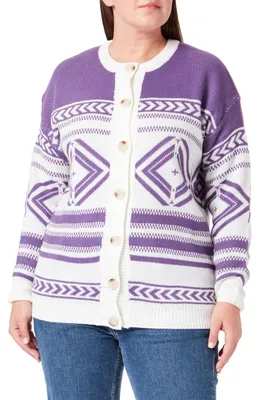 Produktbild von aleva Women's Damen Cardigan 19025429-AL04, Lila, XL/XXL Sweater