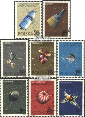 Produktbild von Briefmarken Polen 1966 Mi 1730-1737 (kompl.Ausg.) gestempelt Weltraumforschung