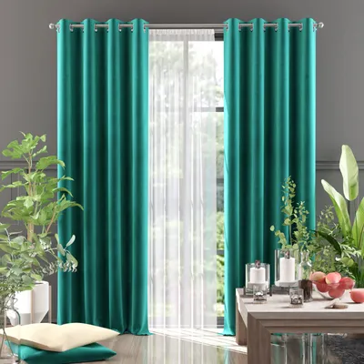 Obrázok produktu pre Moradi velúrová záclona na priechodkách Tmavo zelená 140x250cm