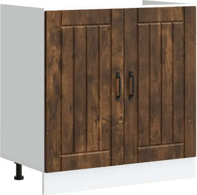 Produktbild von Hochwertig Spülenunterschrank Lucca Räuchereiche Holzwerkstoff 853692