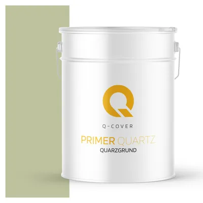 Produktbild von Quarzgrund für Silikonharz-Putz Apfelgrün F483 15 kg – Haftgrund für innen & außen, quarzhaltige Grundierung Q-COVER