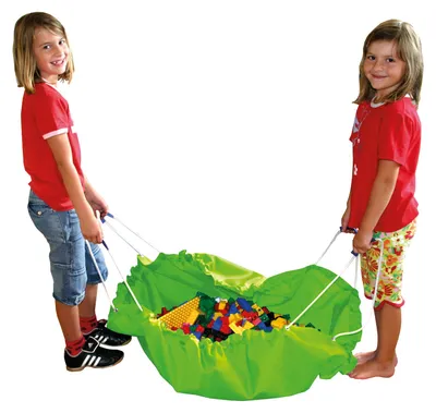 Produktbild von EDUPLAY 100012 2in1 Aufräumsack & Spieldecke, 100% Polyester, Ø 135 cm, grün