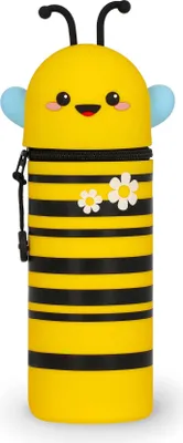 Produktbild von Legami Federmäppchen 2-in-1 Bee, 22 x 6.3 cm, weiches Silikon, Weiches Federmäppchen, Silikon, Gelb, Abbildung, Reißverschluss, Kind