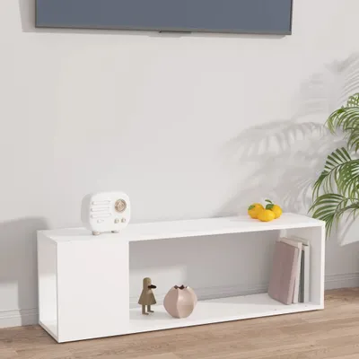 Produktbild von "im Angebot" Büroregal modern - TV-Schrank Weiß 100x24x32 cm Holzwerkstoff - Aktenregal CC20851