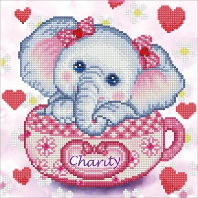 Image de DIAMOND DOTZ® Original Diamond Painting "Charity" 30 x 30 cm à partir de 8 ans