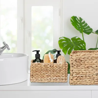 Produktbild von relaxdays Aufbewahrungskorb Set Wasserhyazinthe